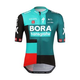 LE COL Cycling short sleeve jersey - BORA HANSGROHE 2022 - black/red/green