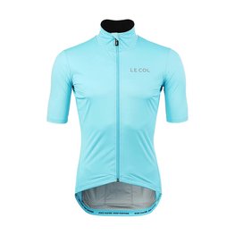LE COL Cycling short sleeve jersey - PRO RAIN - light blue