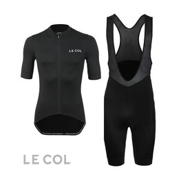 LE COL Cycling short sleeve jersey and shorts - HORS CATEGORIE II - black