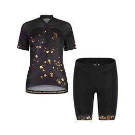 MALOJA Cycling short sleeve jersey and shorts - TRECIMEM. - black