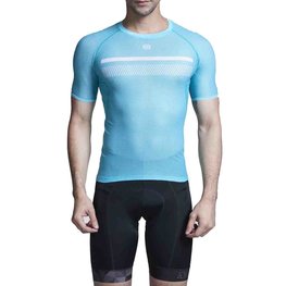 MONTON Cycling short sleeve t-shirt - PERSEVERAN - light blue