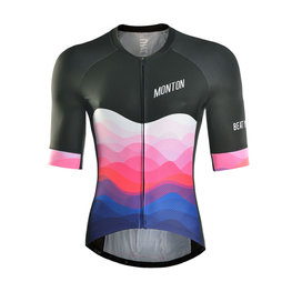 MONTON Cycling short sleeve jersey - EASE - black/pink