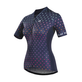 MONTON Cycling short sleeve jersey - NIGHT LIGHT LADY - blue