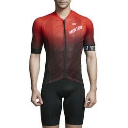 MONTON Cycling short sleeve jersey - DEEP - black/red