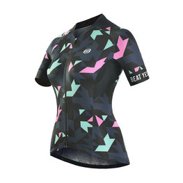 MONTON Cycling short sleeve jersey - AUTUMN COLORS LADY - pink/blue/black