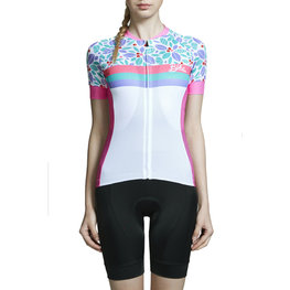 MONTON Cycling short sleeve jersey - QUIET TIME LADY  - pink/white