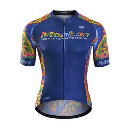 MONTON Cycling short sleeve jersey - TROPICAL PASSION - black