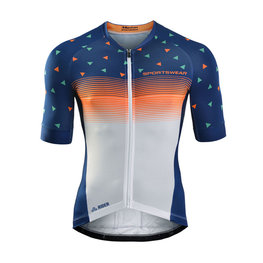 MONTON Cycling short sleeve jersey - STARRY LANES  - orange/white/blue