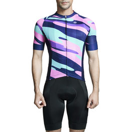 MONTON Cycling short sleeve jersey - FLASH - pink/blue