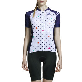 MONTON Cycling short sleeve jersey - LOLLIPOP LADY - white/blue