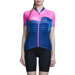 MONTON Cycling short sleeve jersey - PIONEER LADY - blue/pink