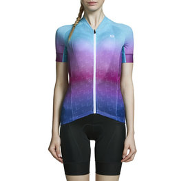 MONTON Cycling short sleeve jersey - COLORFUL MIST LADY - blue/pink