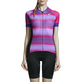 MONTON Cycling short sleeve jersey - COLOR FOCUS LADY - purple/pink