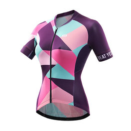 MONTON Cycling short sleeve jersey - COLOURED GLAZE LADY - purple/pink
