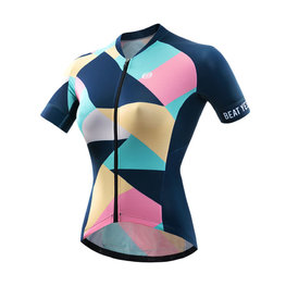 MONTON Cycling short sleeve jersey - COLOURED GLAZE LADY - blue