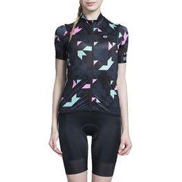 MONTON Cycling gilet - AUTUMN COLORS LADY - black/pink/blue