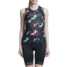 MONTON Cycling tank top - AUTUMN COLORS LADY - black
