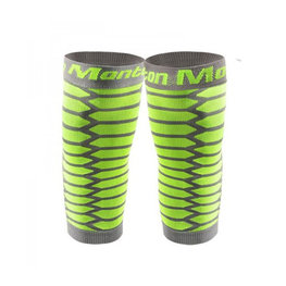 MONTON Cycling knee-length leg warmers - FUNCTIONAL - green/grey