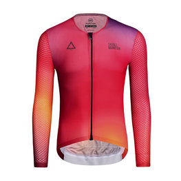 MONTON Cycling summer long sleeve jersey - FIRE SUMMER - red