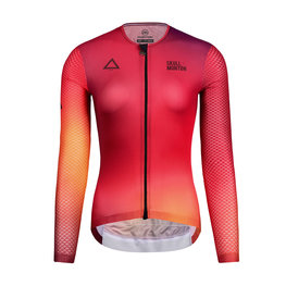 MONTON Cycling summer long sleeve jersey - FIRE LADY SUMMER - red