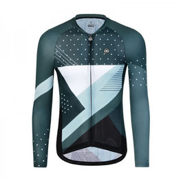 MONTON Cycling summer long sleeve jersey - SPACETIME SUMMER - green