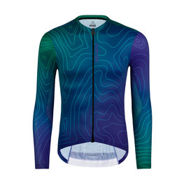 MONTON Cycling summer long sleeve jersey - CONTOULINE SUMMER - green/blue