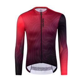 MONTON Cycling summer long sleeve jersey - CONTOULINE SUMMER - red