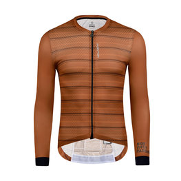 MONTON Cycling summer long sleeve jersey - SANGER SUMMER - brown