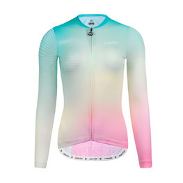 MONTON Cycling summer long sleeve jersey - CANDYCOLOR LADY SMR - light green/pink