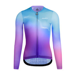MONTON Cycling summer long sleeve jersey - CANDYCOLOR LADY SMR - blue/purple