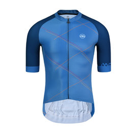 MONTON Cycling short sleeve jersey - CHECKER - blue