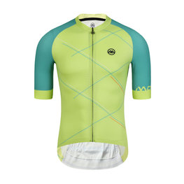 MONTON Cycling short sleeve jersey - CHECKER - blue/yellow
