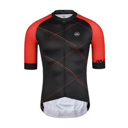 MONTON Cycling short sleeve jersey - CHECKER - black/red