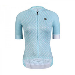 MONTON Cycling short sleeve jersey - DIVERSION LINE LADY - light blue