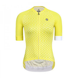 MONTON Cycling short sleeve jersey - DIVERSION LINE LADY - yellow