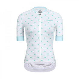 MONTON Cycling short sleeve jersey - LADYBUG LADY - white/light blue