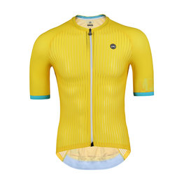 MONTON Cycling short sleeve jersey - QUEST - light blue/yellow
