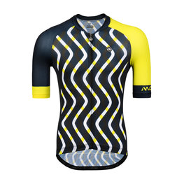 MONTON Cycling short sleeve jersey - SHORE - black/yellow