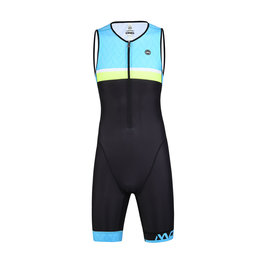 MONTON Cycling overal - WEAVO TRIATLON - black/yellow/blue