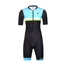 MONTON Cycling overal - WEAVO TRIATLON - black/yellow/blue