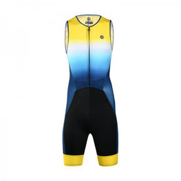 MONTON Cycling overal - PRO FLUFFY - blue/black/yellow