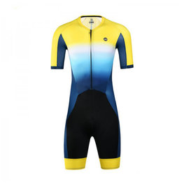 MONTON Cycling overal - PRO FLUFFY - black/blue/yellow