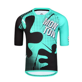 MONTON Cycling short sleeve jersey - SPLAT MTB - black/turquoise