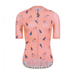MONTON Cycling short sleeve jersey - FUNNY LADY - pink