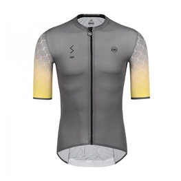 MONTON Cycling short sleeve jersey - LIGHT - grey/yellow