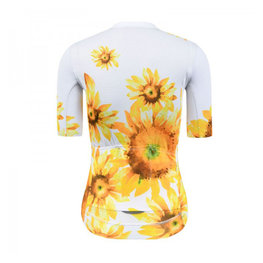 MONTON Cycling short sleeve jersey - SUNFLOWER LADY - white/yellow
