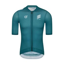 MONTON Cycling short sleeve jersey - SKULL III - turquoise/white