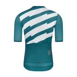 MONTON Cycling short sleeve jersey - SKULL III - turquoise/white