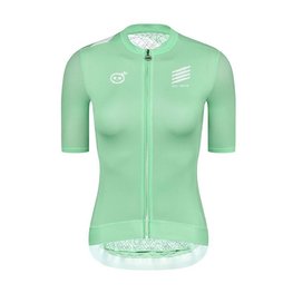 MONTON Cycling short sleeve jersey - SKULL III LADY - green/white