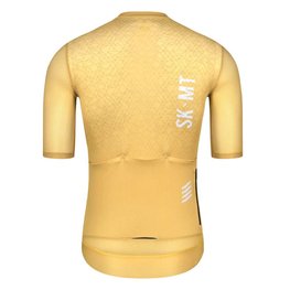MONTON Cycling short sleeve jersey - SKULL ZEUS - gold